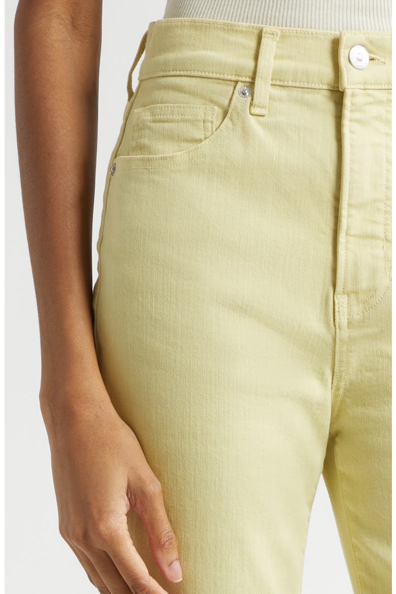 Carson Raw Hem High Waist Ankle Flare Jeans, Alternate, color, PISTACHIO