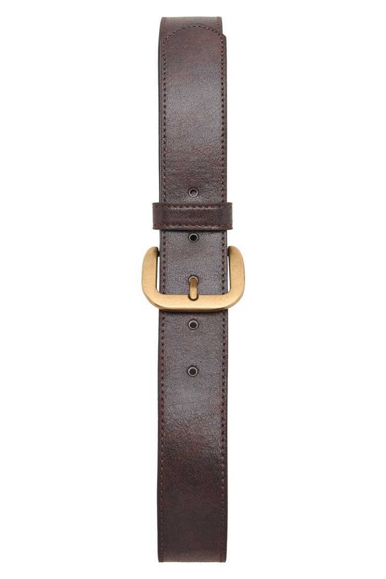 Square Buckle Belt, Alternate, color, CHOCOLATE