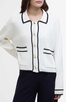 Barbour Jasmine Contrast Detail Cotton Cardigan