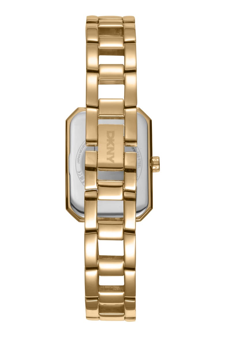 Uptown Midi Tank Bracelet Watch, 22mm x 35.5mm, Alternate, color, BLACK/ GOLD
