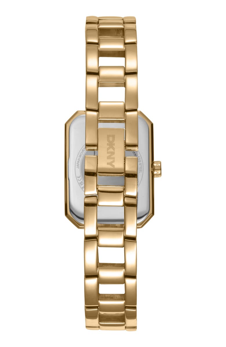 DKNY Uptown Midi Tank Bracelet Watch, 22mm x 35.5mm, Alternate, color, Black/ Gold