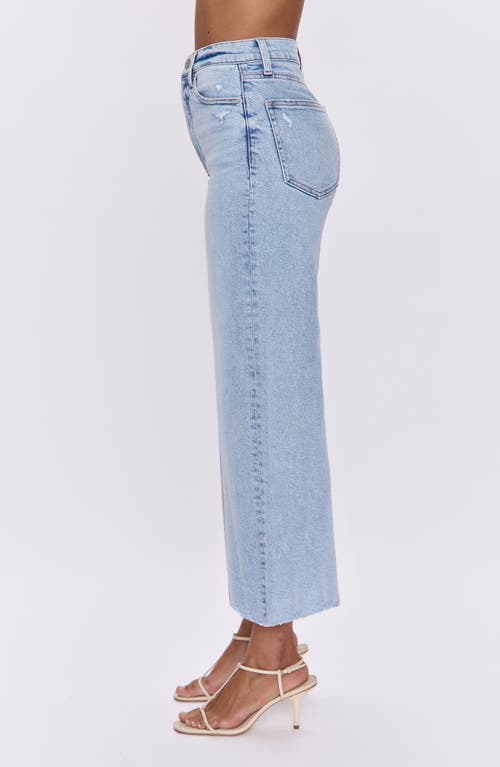 Pistola Lana Raw Hem High Waist Crop Wide Leg Jeans