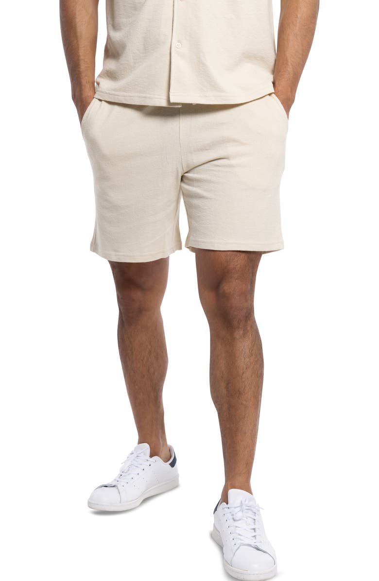 Spring + Mercer Relaxed Drawstring Shorts, Main, color, Stone