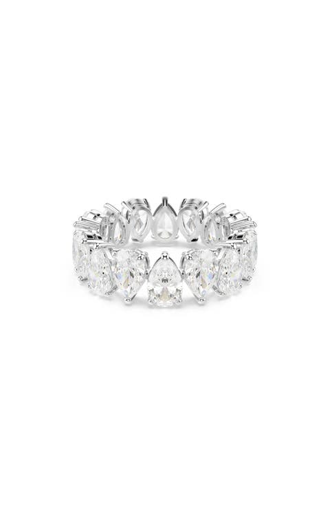 Matrix Pear Cut Crystal Eternity Ring