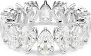 Swarovski Matrix Pear Cut Crystal Eternity Ring