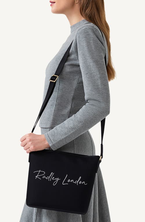 Radley London Addison Gardens Signature Responsible Small Recycled Polyester Crossbody Bag In Black