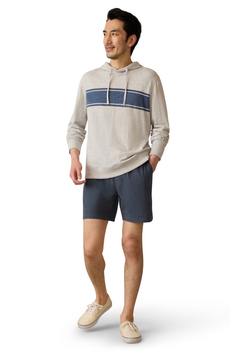 Faherty Essential Stretch Cotton Drawstring Shorts, Alternate, color, Blue Nights