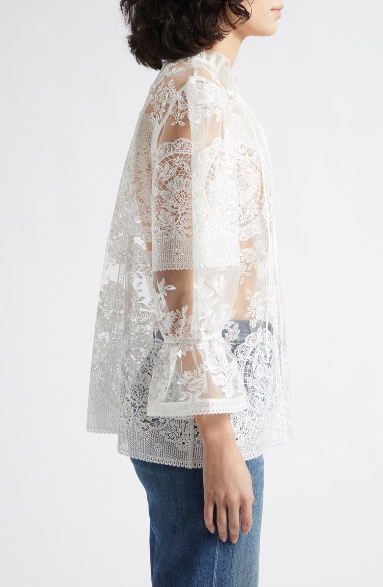 Reiss Demi Lace Top, Alternate, color, Ivory
