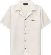 RtA Nathan Poppy Graphic Oversized Button-Up Camp Shirt
