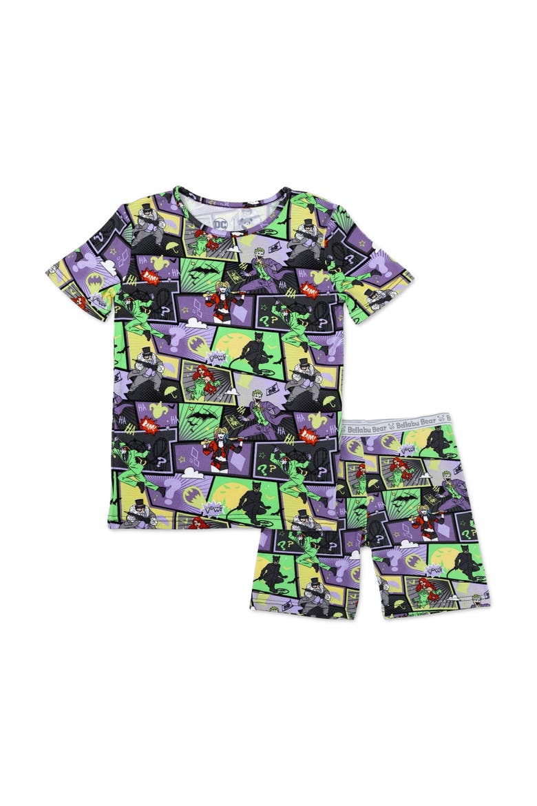 Batman Baddies Kids 2-Piece Short Sleeve & Shorts Pajama Set, Main, color, Batman Baddies