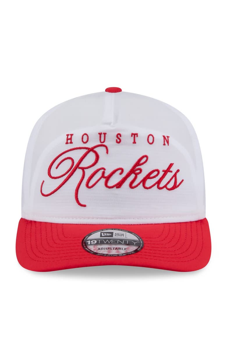 New Era Men's New Era White/Red Houston Rockets 2025 NBA Draft On-Stage Nylon 19TWENTY Adjustable Hat, Alternate, color, White