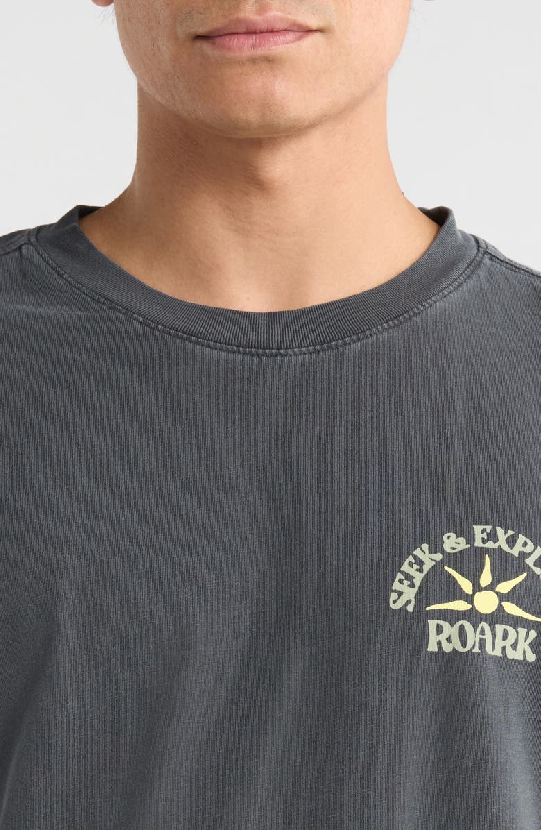 Roark Seek & Explore Cotton Graphic T-Shirt, Alternate, color, Charcoal