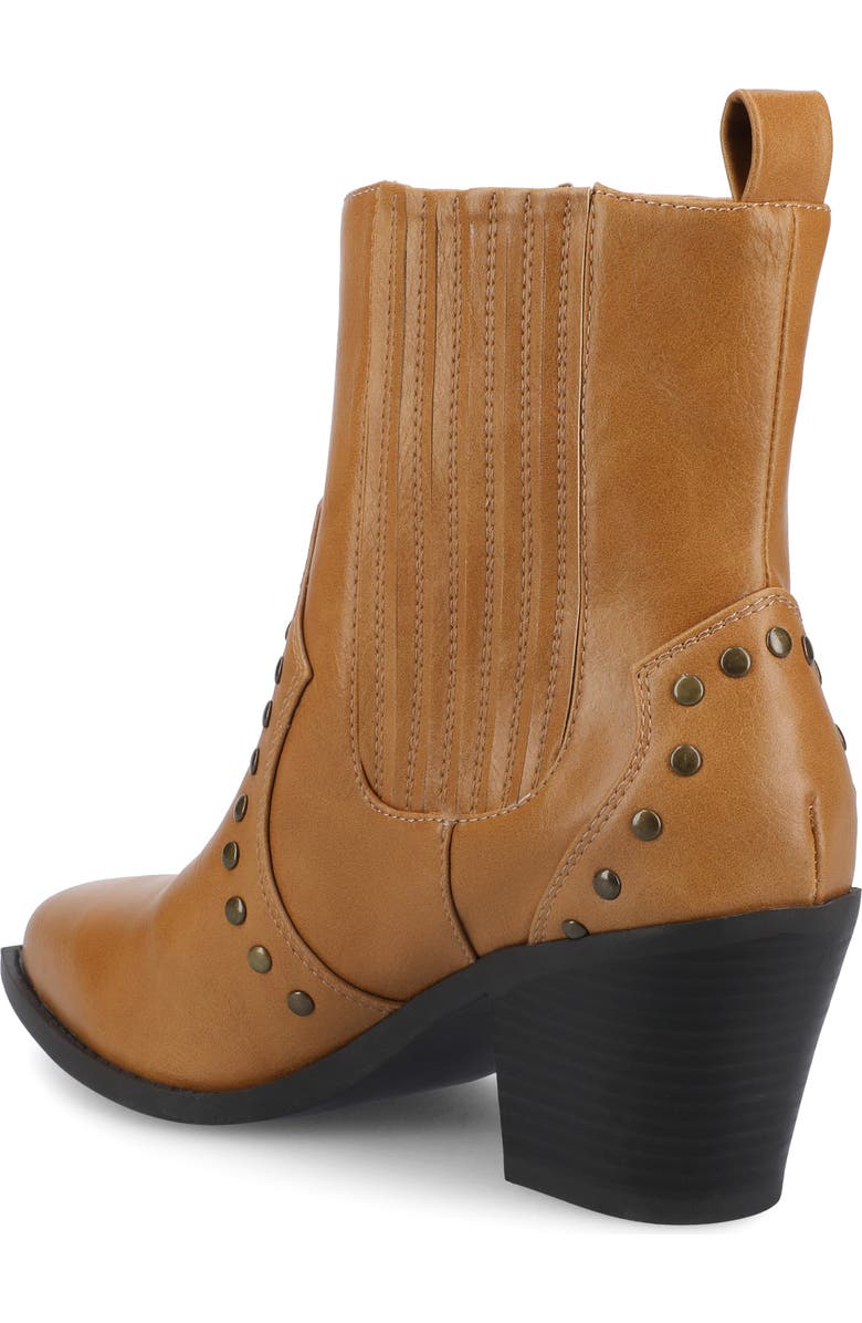 Journee Collection Braylee Western Chelsea Boot, Alternate, color, Tan