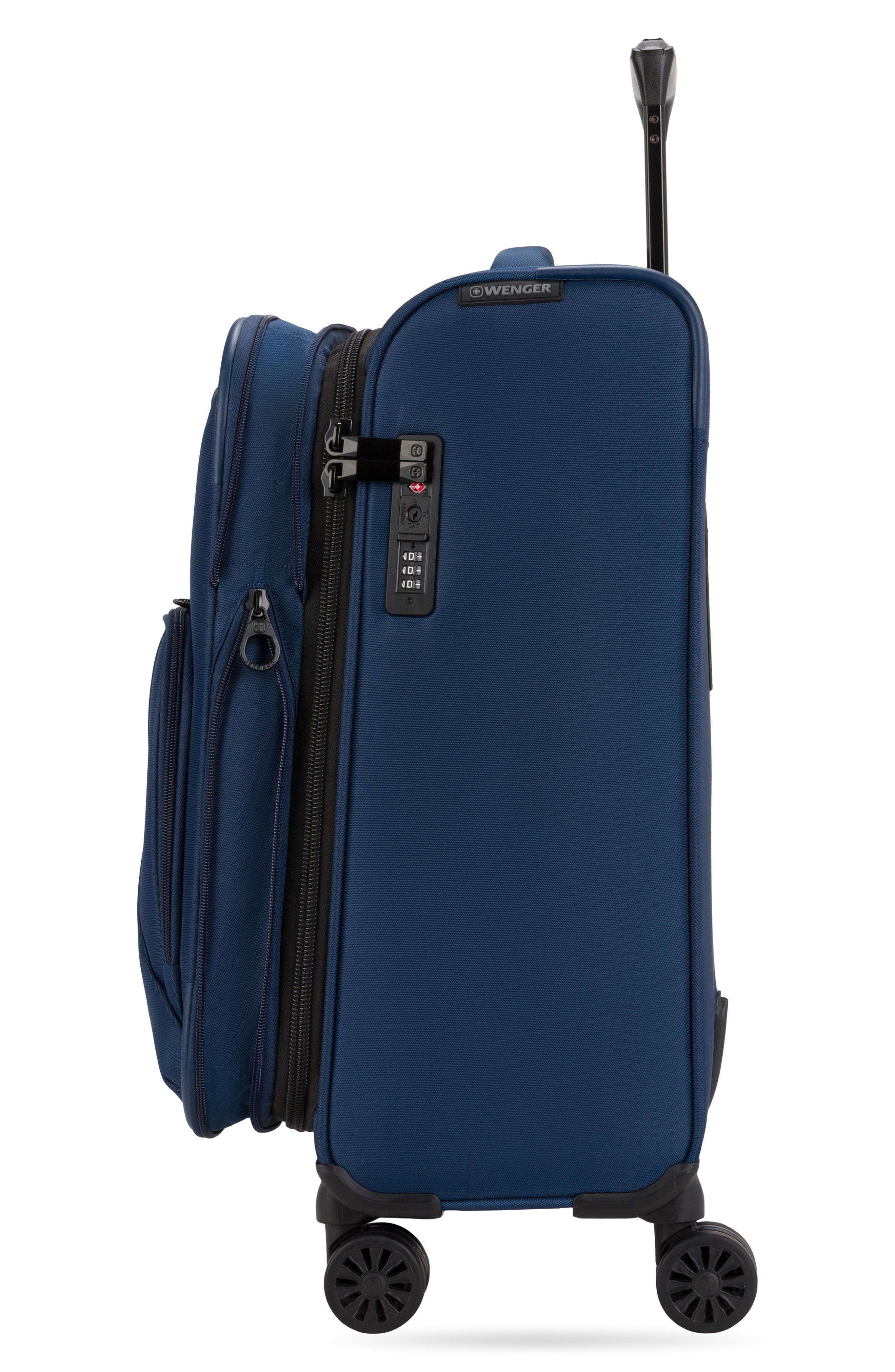 SWISSGEAR Wenger 7062 19-Inch Carry-On Spinner Luggage, Alternate, color, Gibraltar Sea