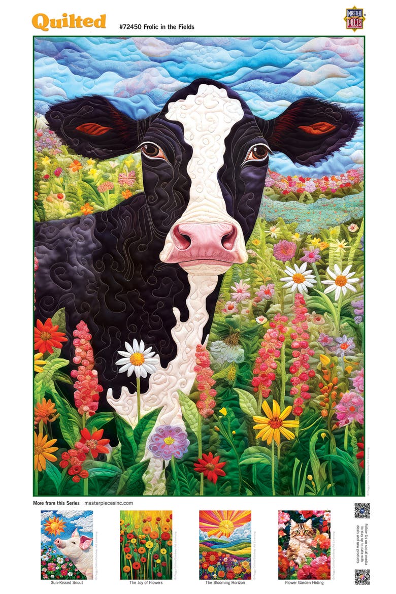 Frolic in the Fields 1000 Piece Puzzle, Alternate, color, Multicolor