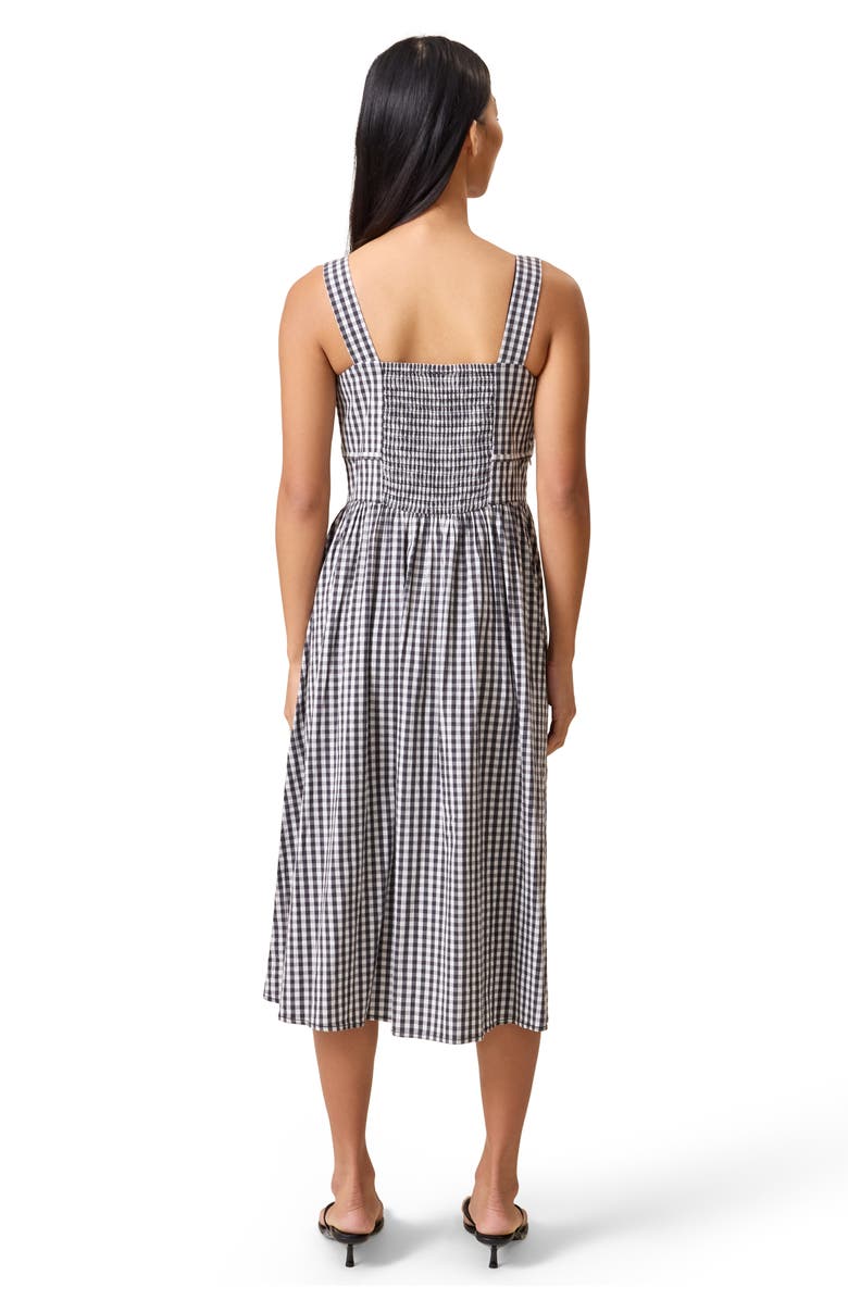 Kindred Bravely Gracie Poplin Nursing Midi Dress, Alternate, color, Black & White Gingham