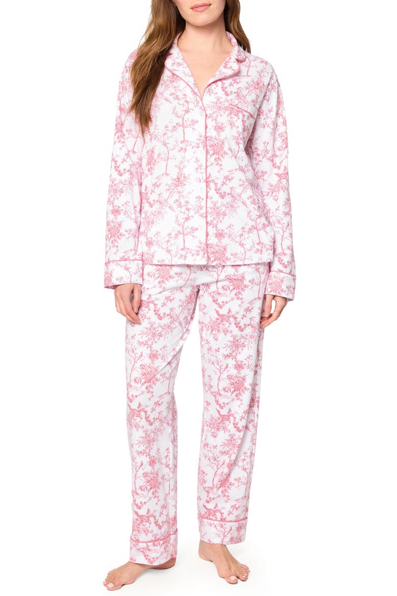Luxe Pima Cotton Pajamas, Main, color, PINK TIMELESS TOILE
