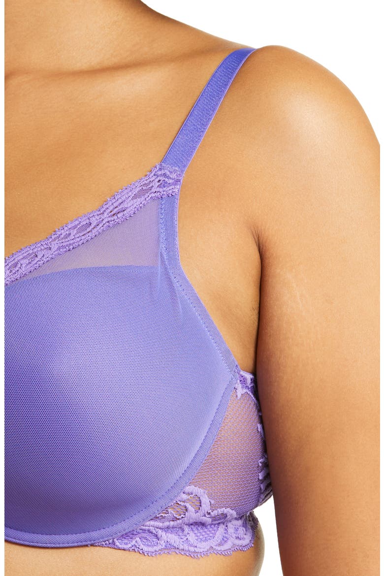 Feathers Full Figure Underwire Bra, Alternate, color, BLUE LAVND