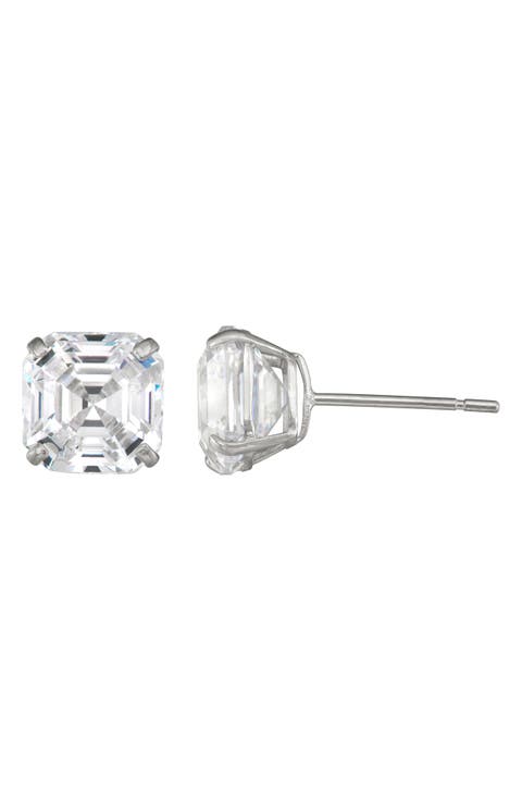 14k Gold Cubic Zirconia Stud Earrings