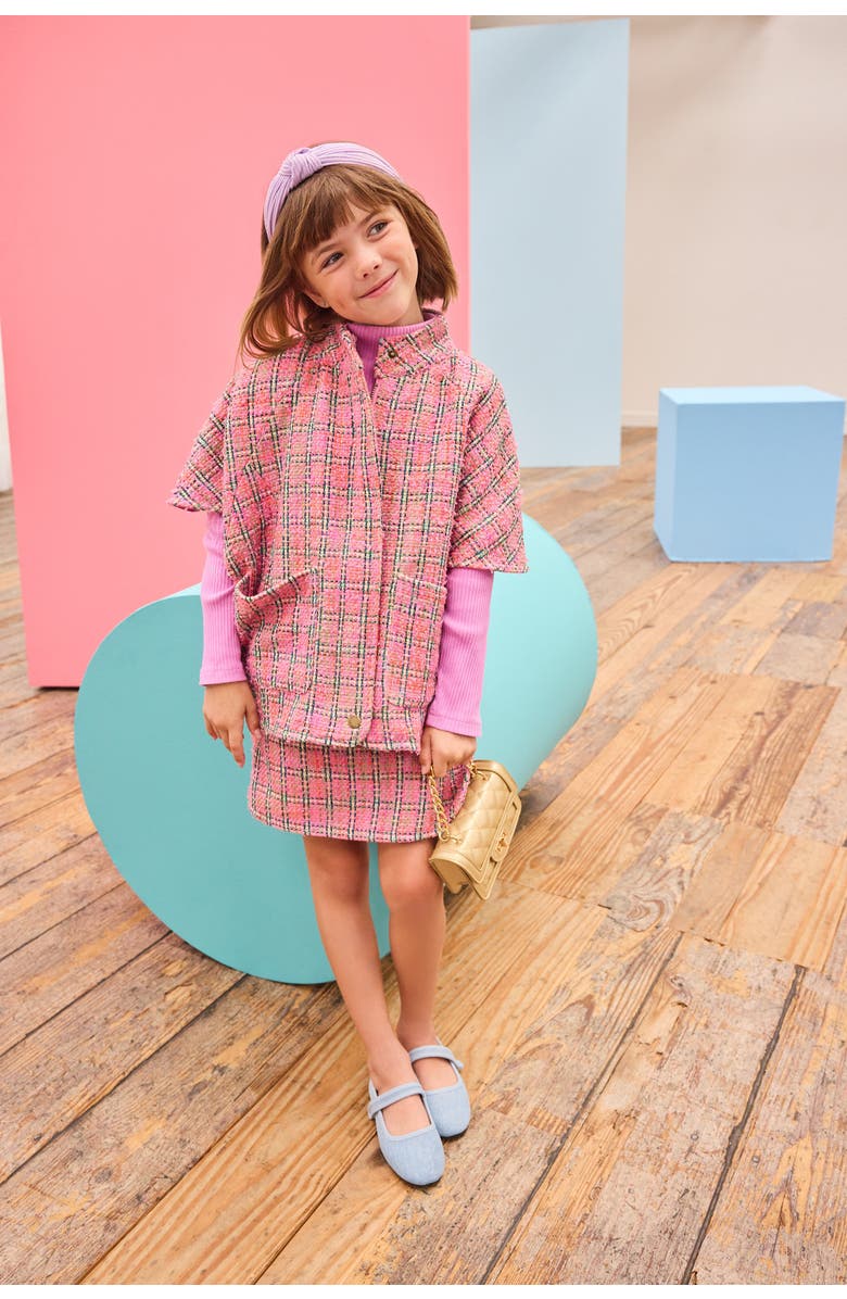 BISBY Kids' Tweed Cape, Alternate, color, Palermo Plaid