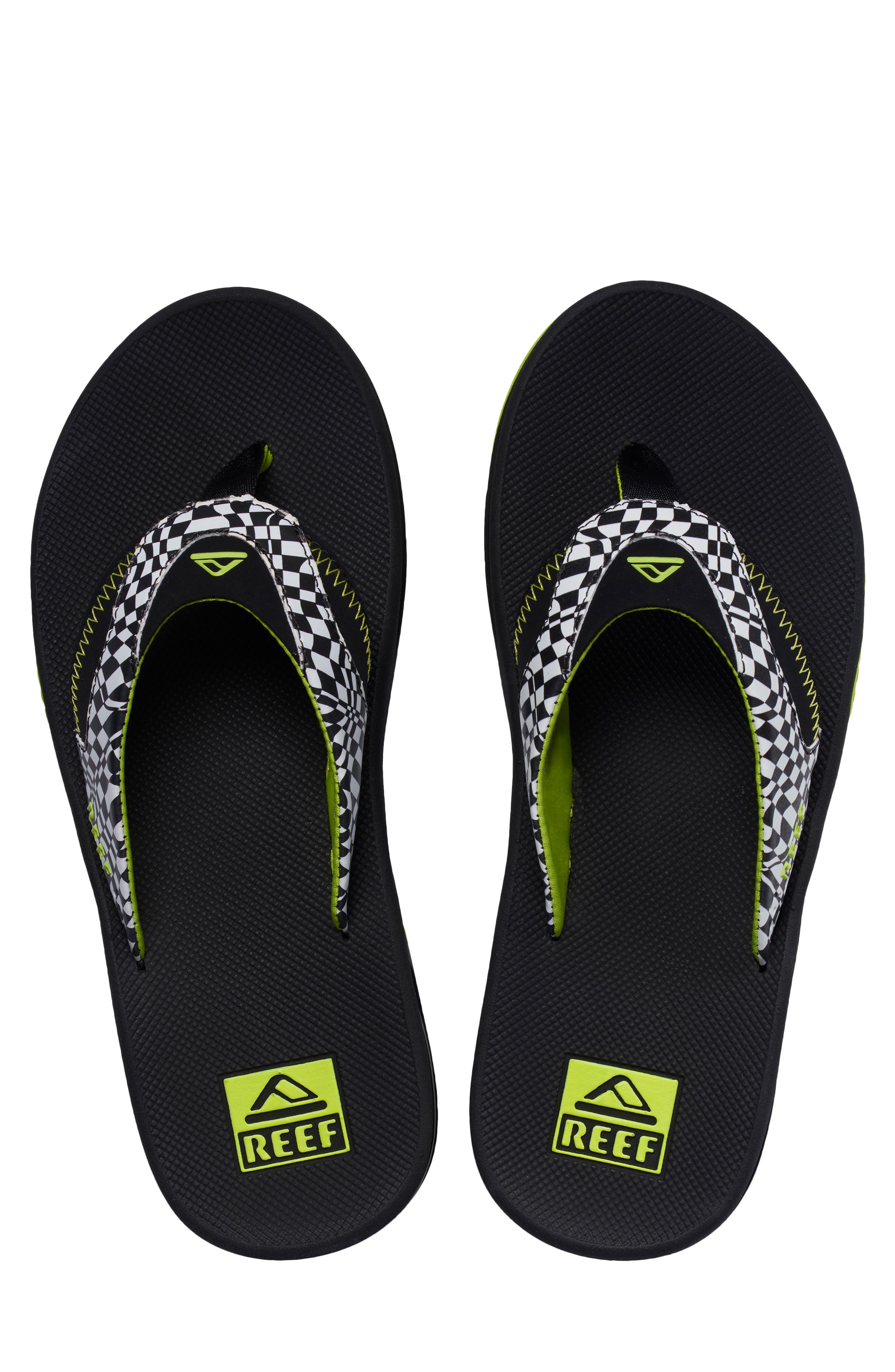 Reef Fanning Flip Flop, Alternate, color, Swell Checkers