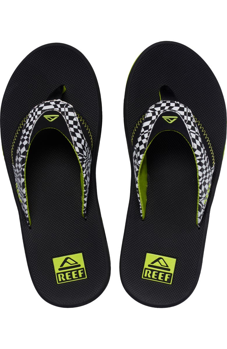 Reef Fanning Flip Flop, Alternate, color, Swell Checkers