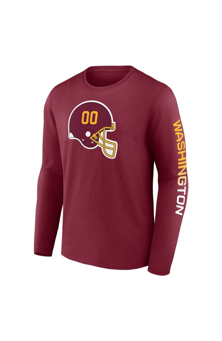 FANATICS Men's Fanatics Branded Burgundy Washington Football Team Clear Sign Long Sleeve T-Shirt, Alternate, color, 