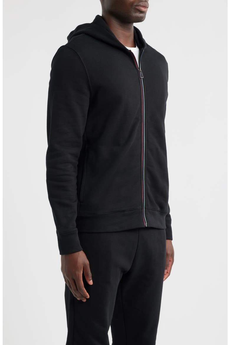 Sports Organic Cotton Zip Hoodie, Alternate, color, BLACK