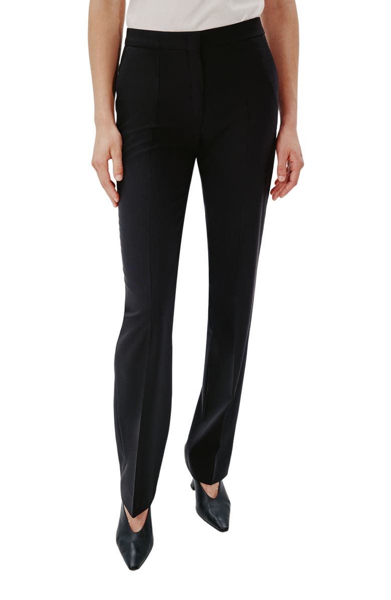 Another Tomorrow Classic Trouser, Alternate, color, Black