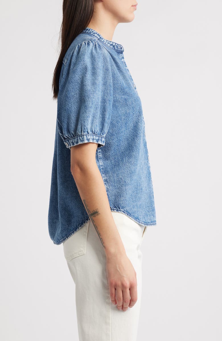 rag & bone Jordan Short Sleeve Denim Button-Up Shirt, Alternate, color, Delmar