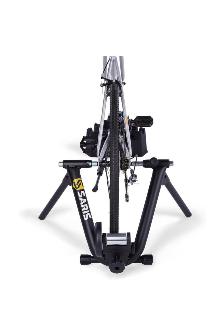 Indoor Bike Trainer with Magnetic Resistance and App Compatibility, Alternate, color, Black