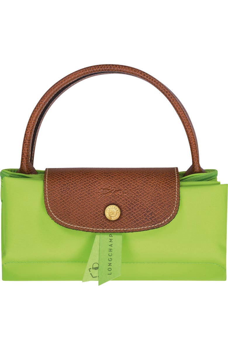 Longchamp Le Pliage Green Recycled Nylon Canvas Small Top Handle Bag, Alternate, color,