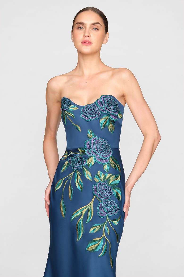 Emmeline Embroidered Dress, Alternate, color, SHADOW PETAL
