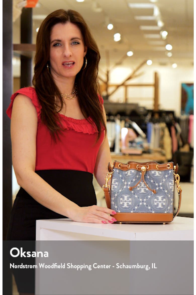 T Monogram Denim Bucket Bag video