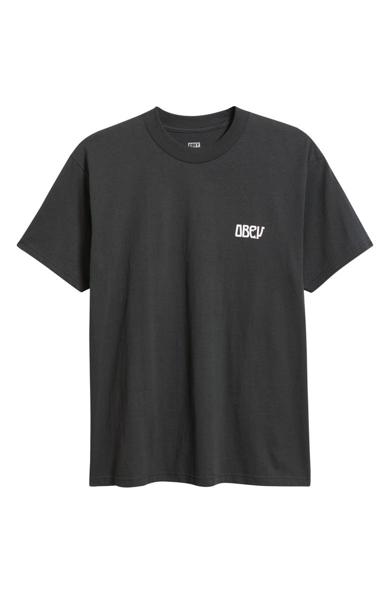 Obey Peace Now Butterflies Graphic T-Shirt, Main, color, Vintage Black