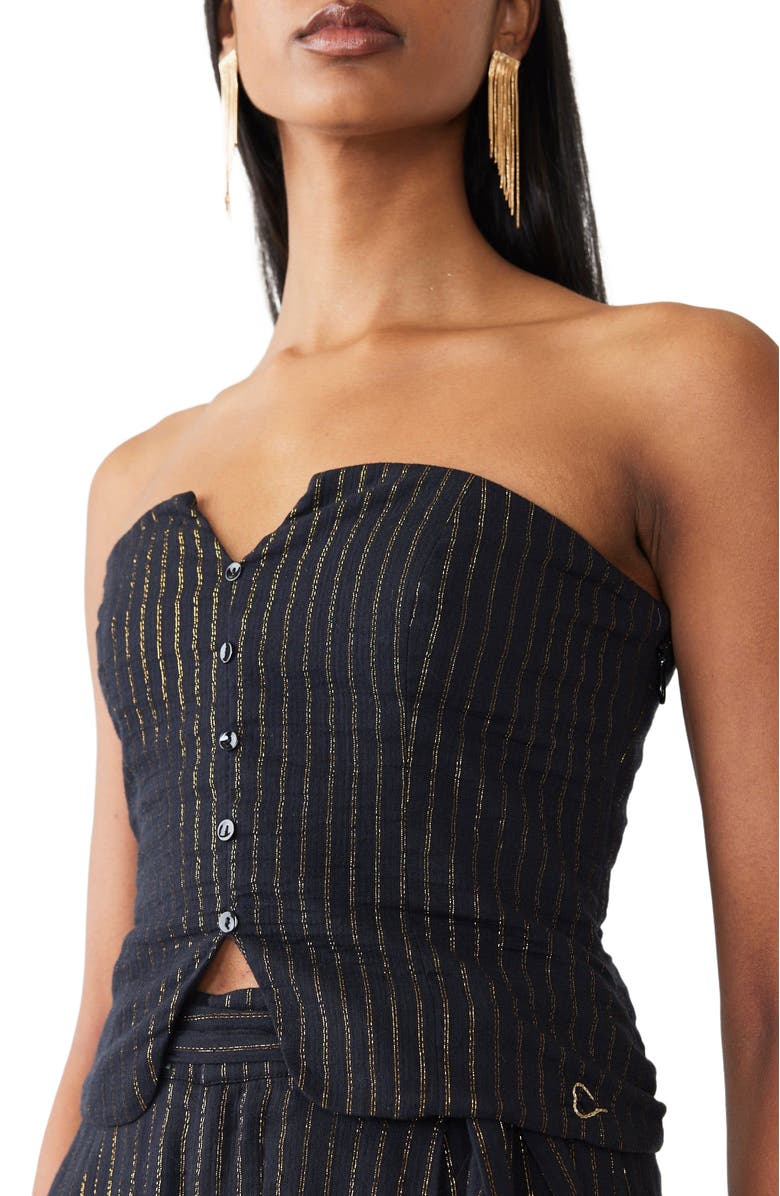Eddy Michelle Top, Alternate, color, Black Lurex Stripe