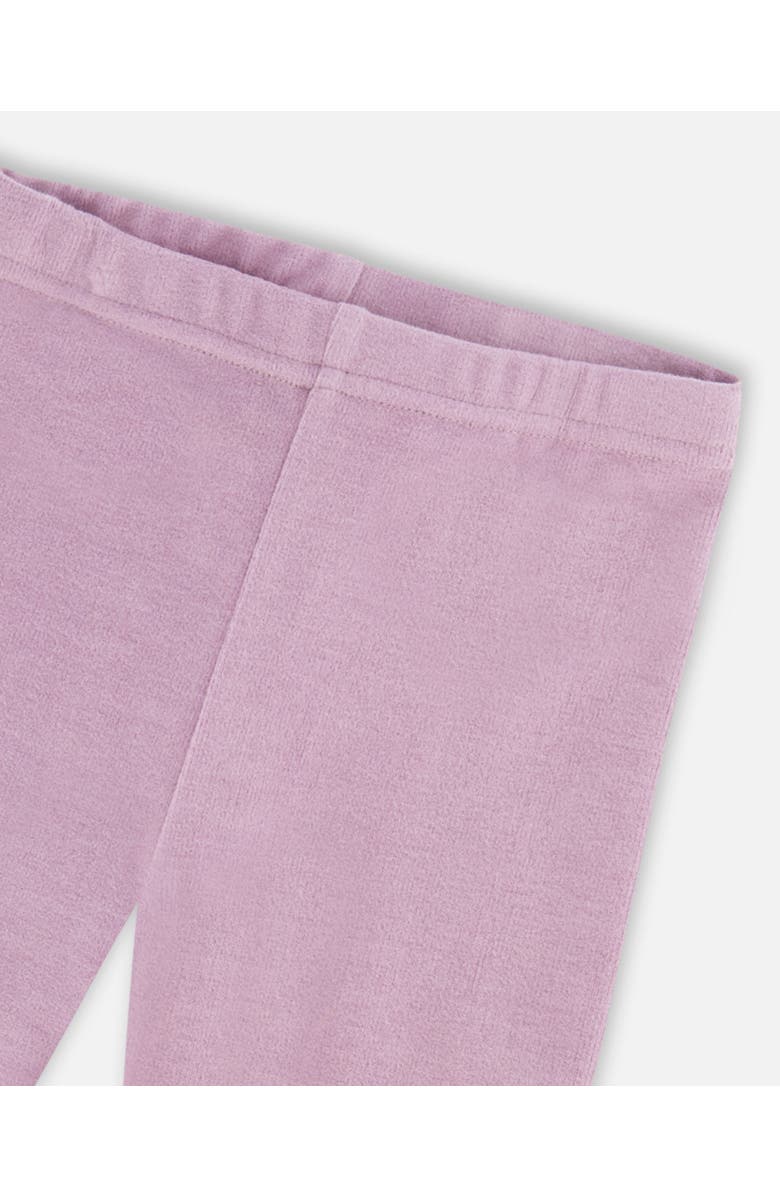 Deux par Deux Little Girl's Super Soft Rib Leggings Blue Lilac, Alternate, color, Mellow Mauve