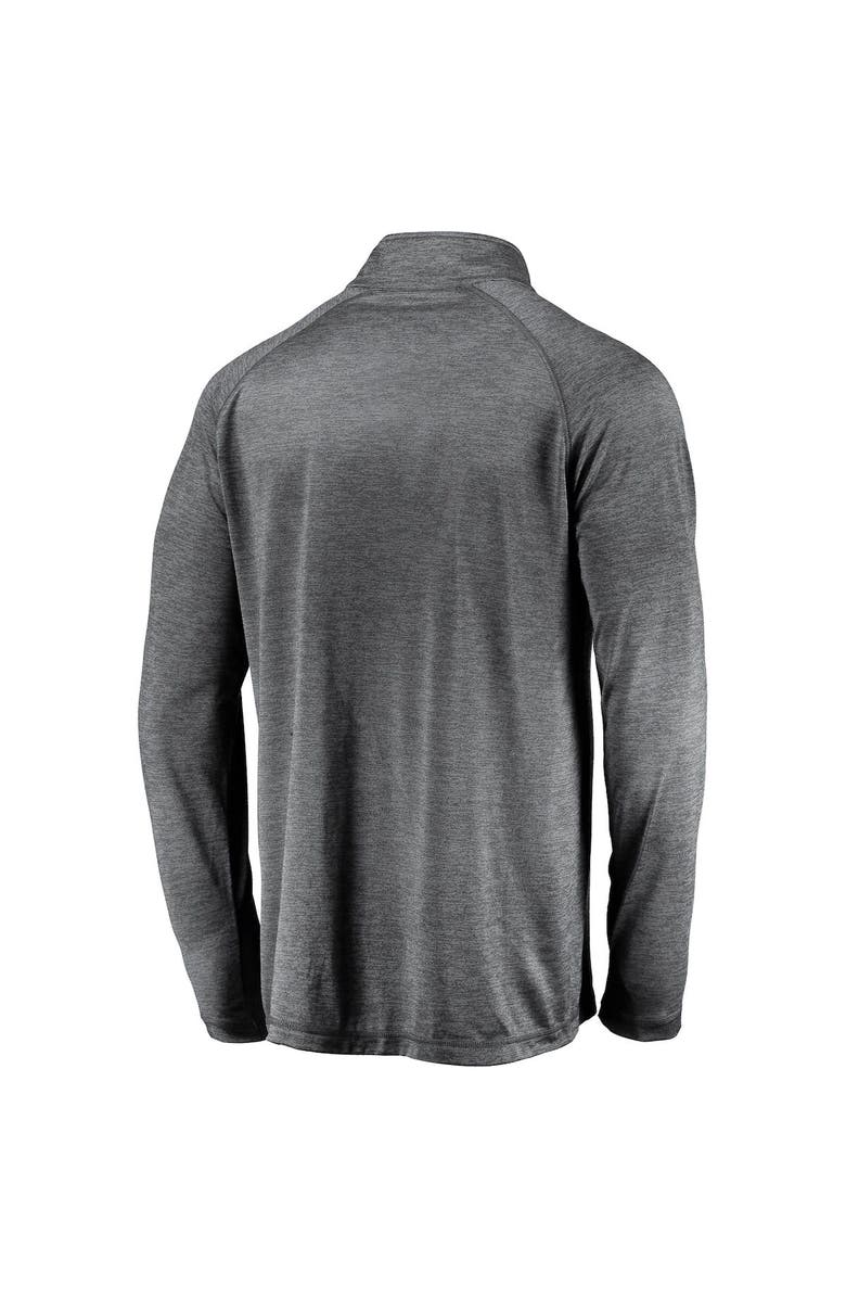 FANATICS Men's Fanatics Branded Gray Seattle Kraken Synthetic Primary Logo Quarter-Zip Pullover Jacket, Alternate, color, 