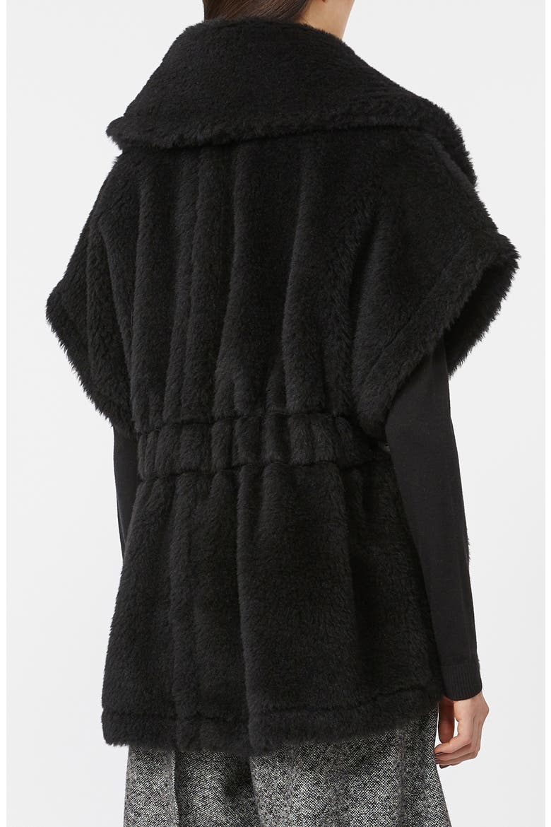 Belted Teddy Bear Cape, Alternate, color, BLACK