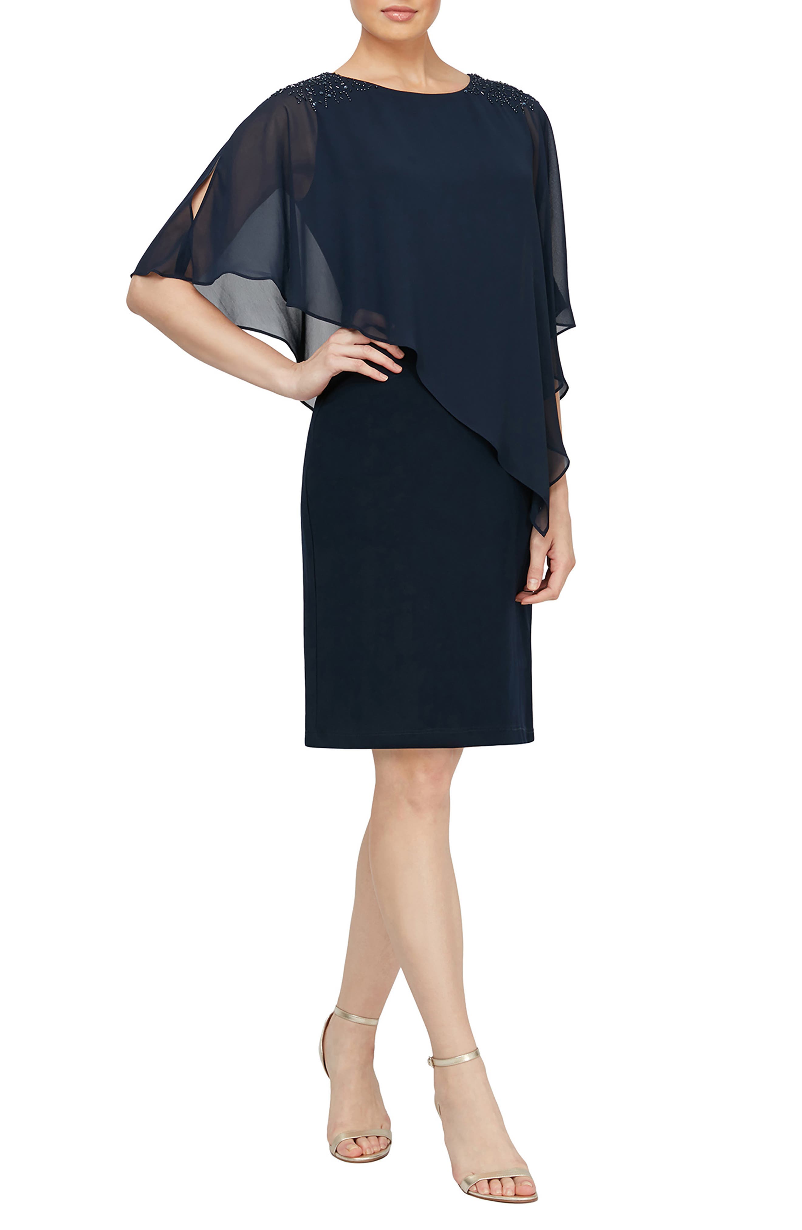 SL FASHIONS Tiered Chiffon Midi Dress | Nordstrom