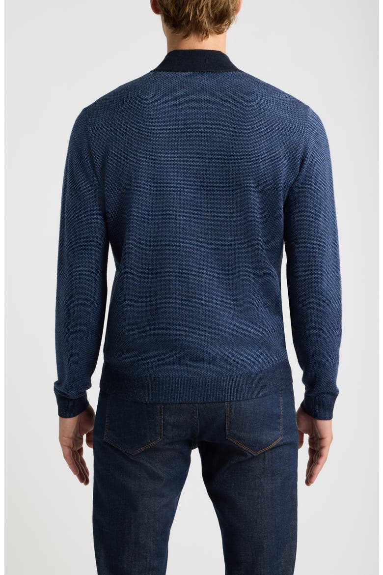 Crown Crafted Ashland Quarter-Zip Merino Wool Sweater, Alternate, color, MIDNIGHT NAVY