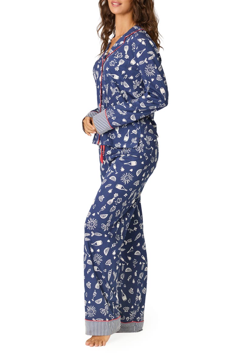 Playful Print Pajamas, Alternate, color, DARK NAVY