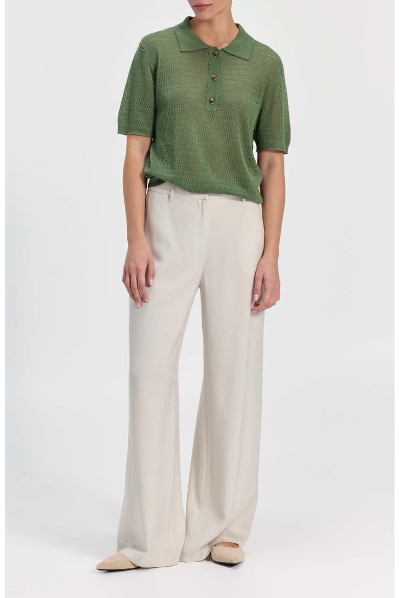 Knit Polo Top, Alternate, color, Emerald Green