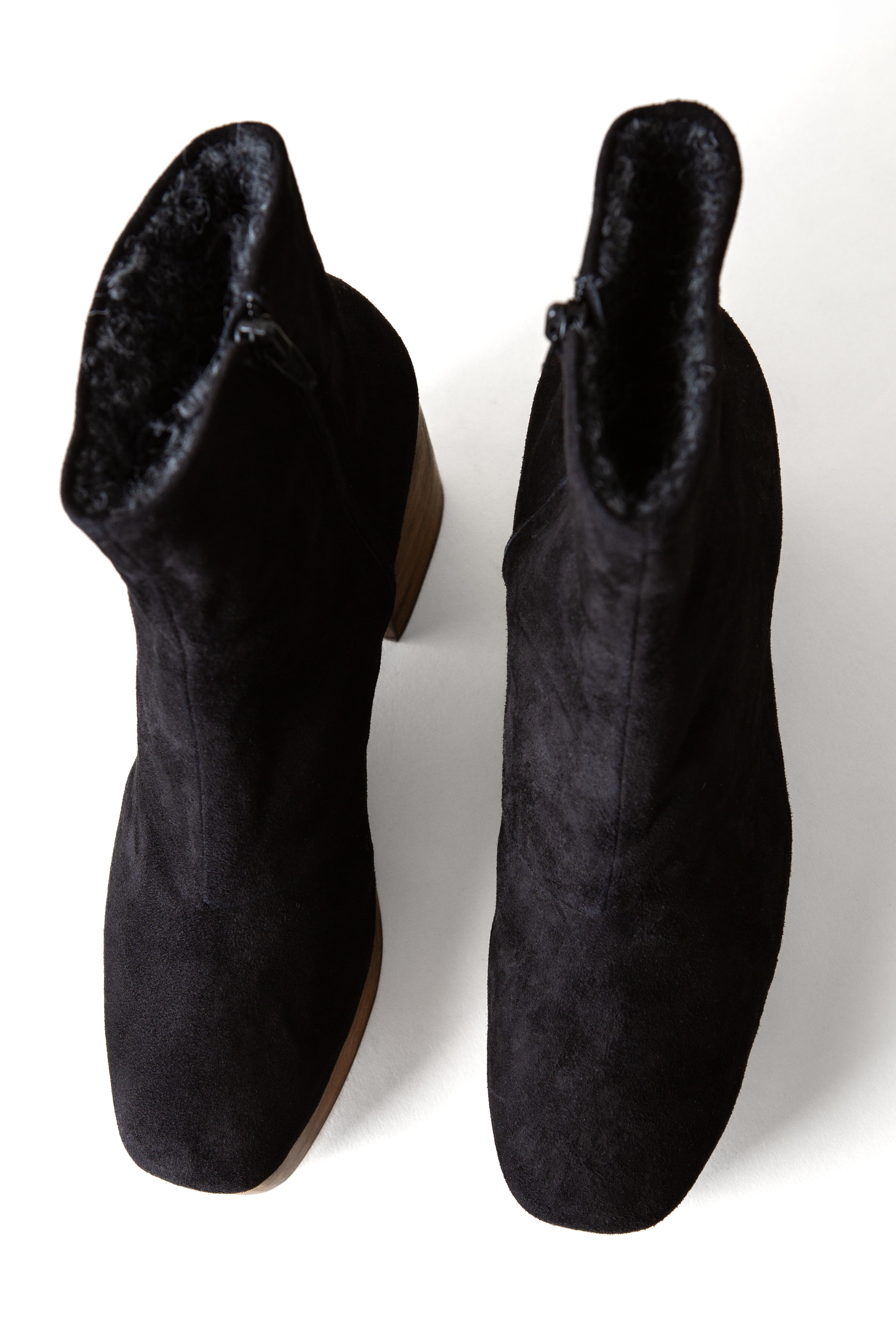 Elianna Platform Clog Boot, Alternate, color, Coal Suede