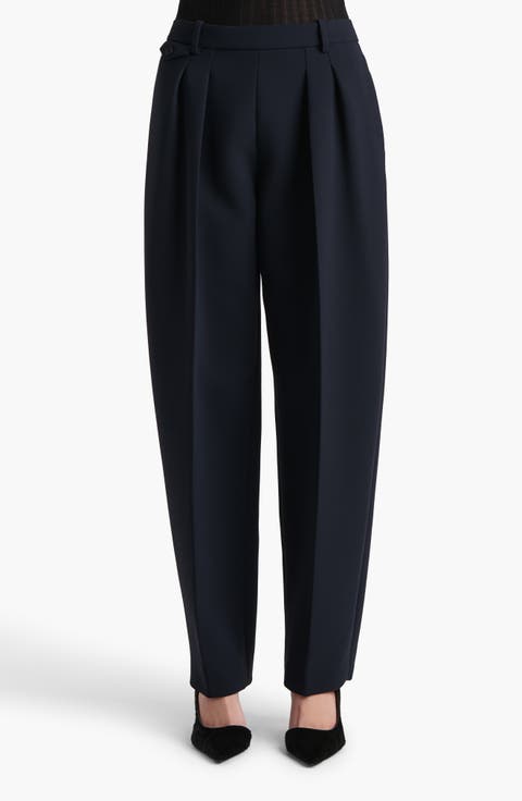 Dugan Pleated Double Face Crepe Pants