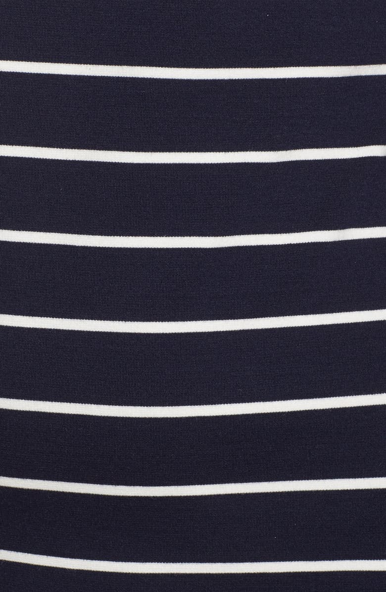 Eliza J Stripe Flower Detail Shift Dress, Alternate, color, 