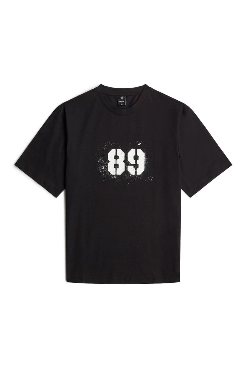 Sprayed 89 Boxy Organic Cotton Graphic T-Shirt, Alternate, color, DARK BLACK