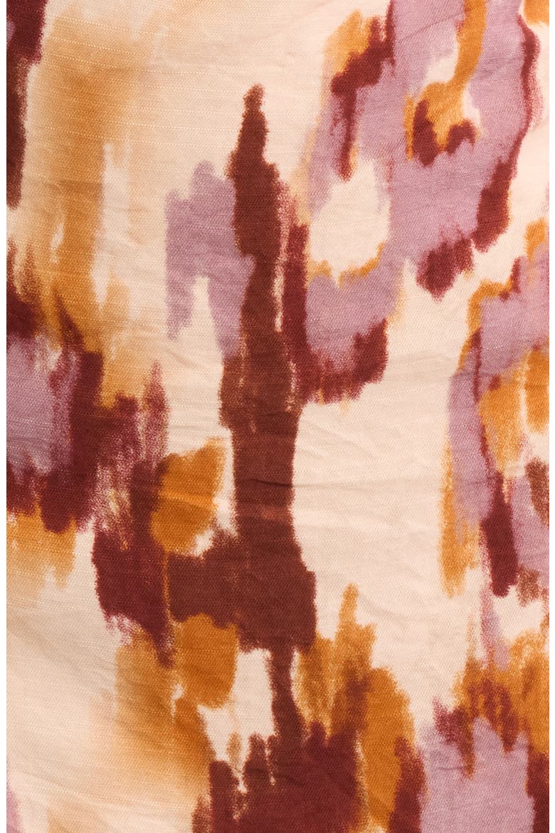 One-Shoulder Abstract Print Dress, Alternate, color, TAUPE