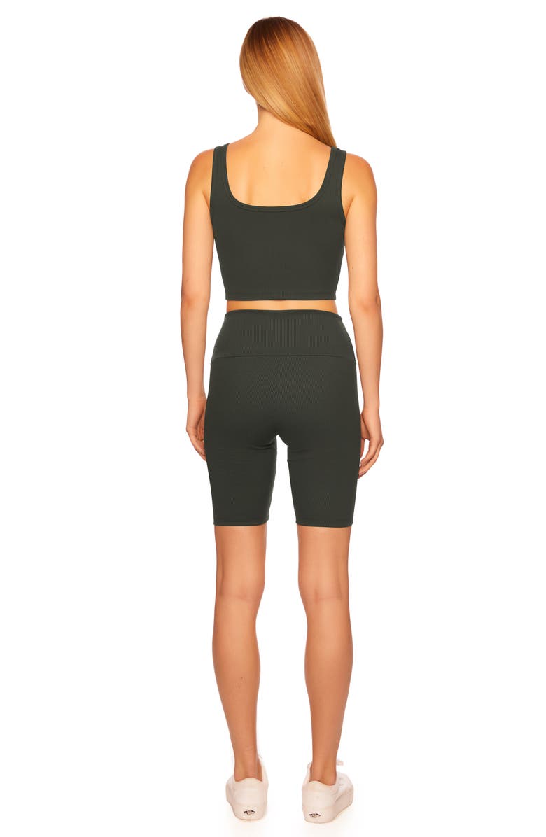 Susana Monaco Rib Scoop Neck Crop Tank, Alternate, color, Hunter Green