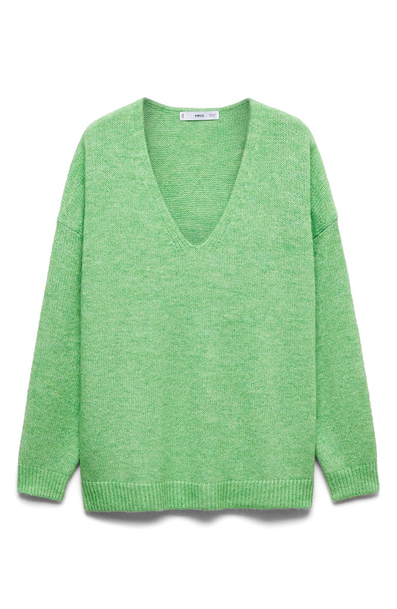MANGO Oversize V-Neck Sweater, Alternate, color, 
